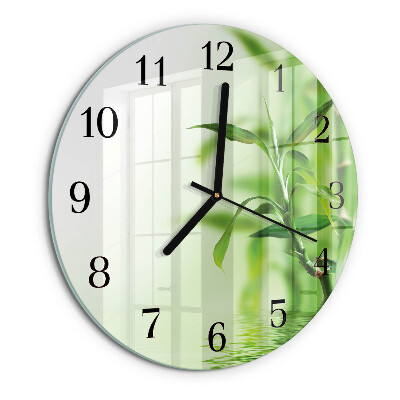 Reloj de pared redondo Bambú