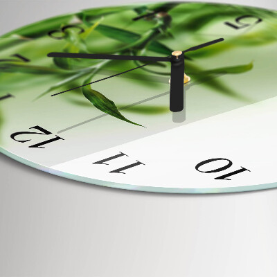 Reloj de pared redondo Bambú