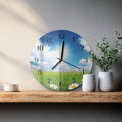 Reloj de pared redondo Flores de pradera