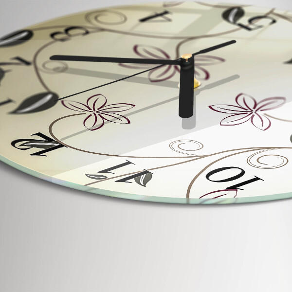 Reloj de pared redondo Arte floral