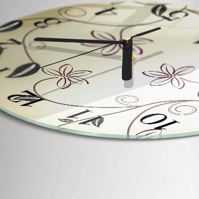 Reloj de pared redondo Arte floral
