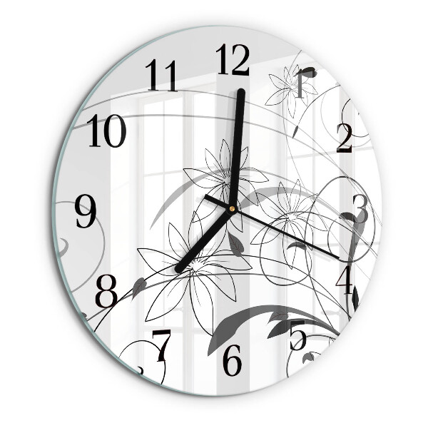 Reloj de pared redondo Arte floral