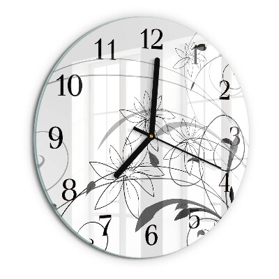 Reloj de pared redondo Arte floral