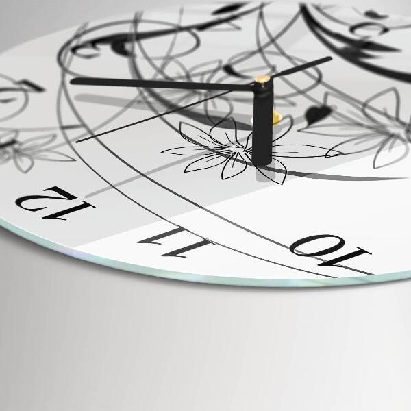 Reloj de pared redondo Arte floral