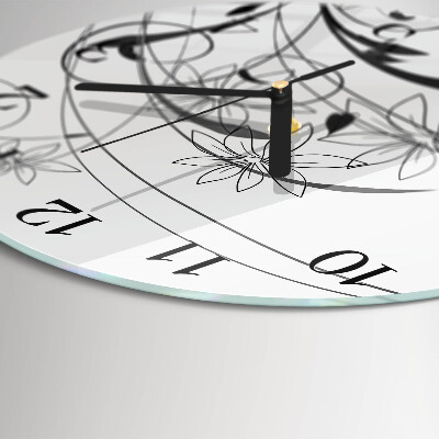 Reloj de pared redondo Arte floral