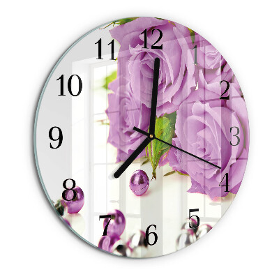 Reloj de pared redondo Rosas