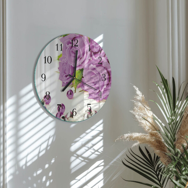 Reloj de pared redondo Rosas