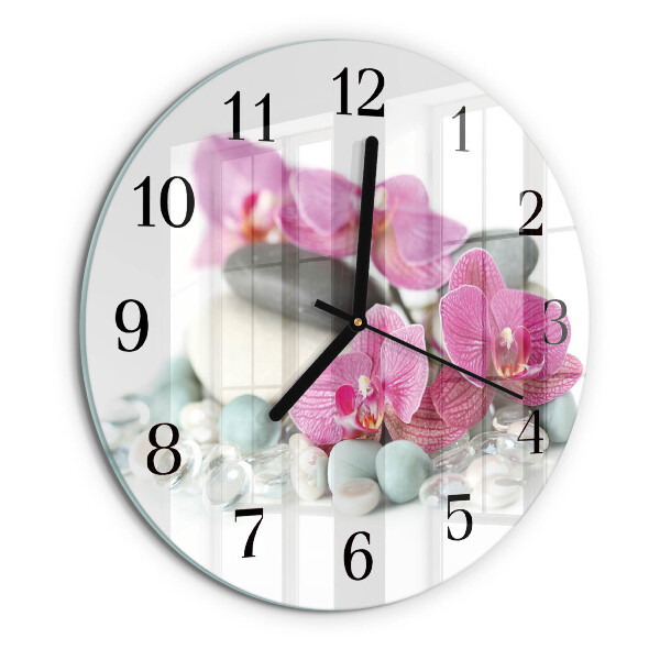 Reloj de pared redondo Orquídeas