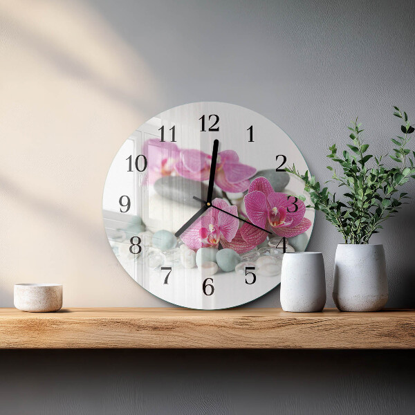 Reloj de pared redondo Orquídeas
