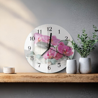 Reloj de pared redondo Orquídeas