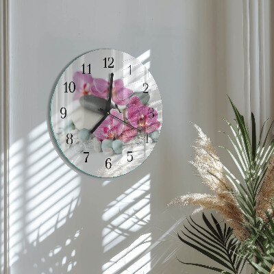 Reloj de pared redondo Orquídeas