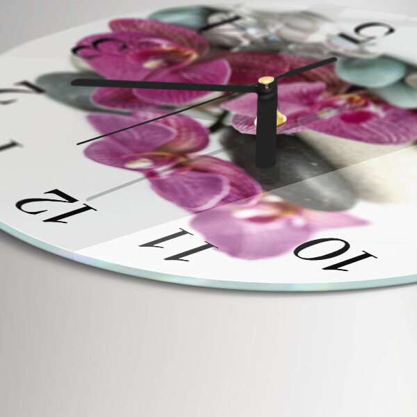 Reloj de pared redondo Orquídeas