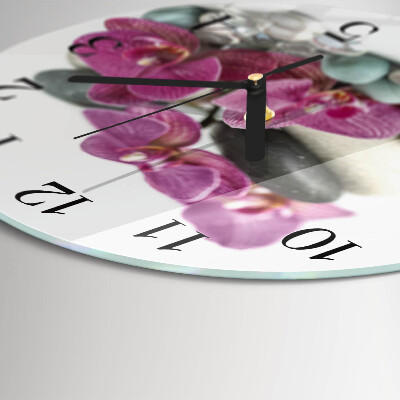 Reloj de pared redondo Orquídeas