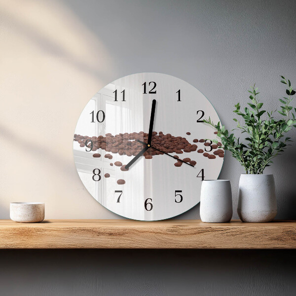 Reloj de pared redondo Granos de café