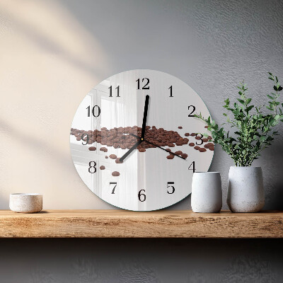 Reloj de pared redondo Granos de café