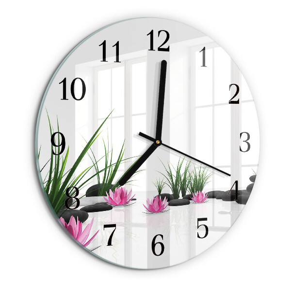 Reloj de pared redondo Flor de loto