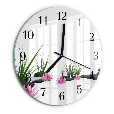 Reloj de pared redondo Flor de loto