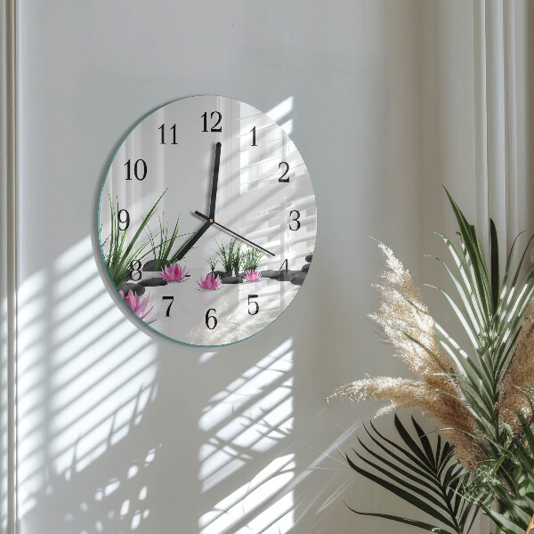 Reloj de pared redondo Flor de loto