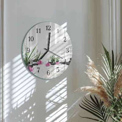 Reloj de pared redondo Flor de loto