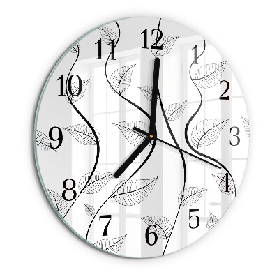 Reloj de pared redondo El arte de las hojas