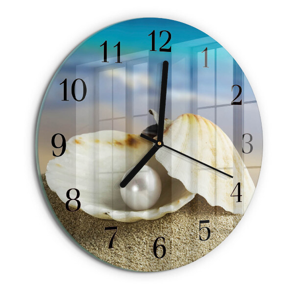 Reloj de pared redondo Perla de concha