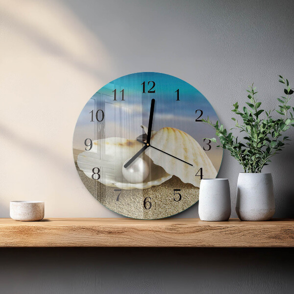 Reloj de pared redondo Perla de concha