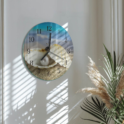 Reloj de pared redondo Perla de concha