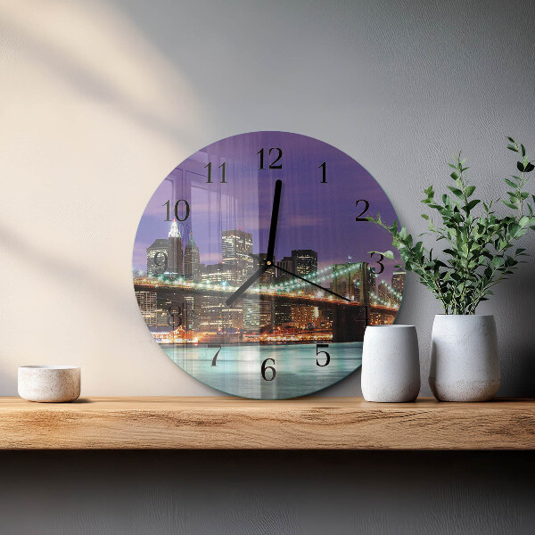 Reloj de pared redondo Puente del horizonte