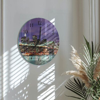 Reloj de pared redondo Puente del horizonte