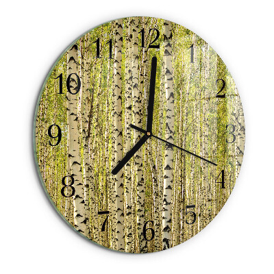 Reloj de pared redondo Bosque de abedules