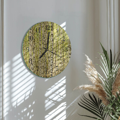 Reloj de pared redondo Bosque de abedules