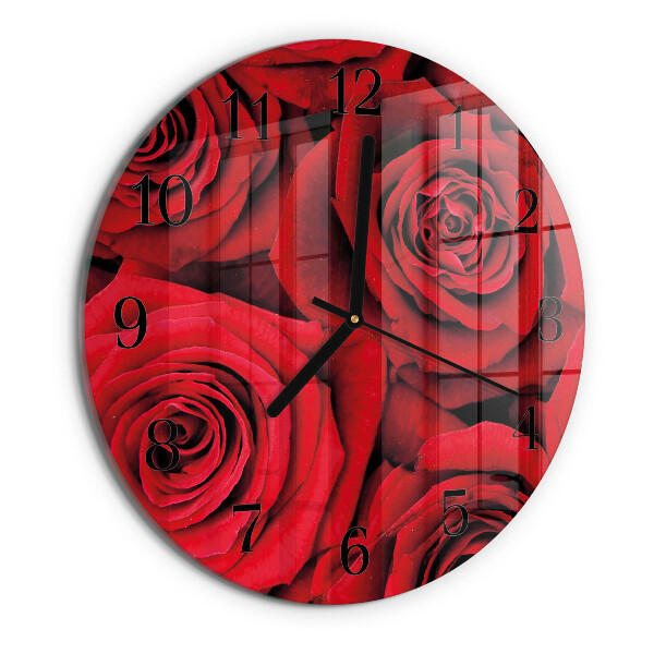 Reloj de pared redondo Rosas