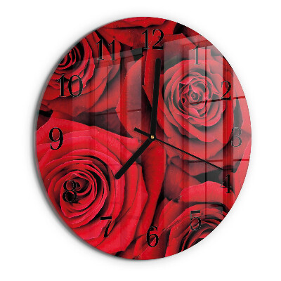 Reloj de pared redondo Rosas