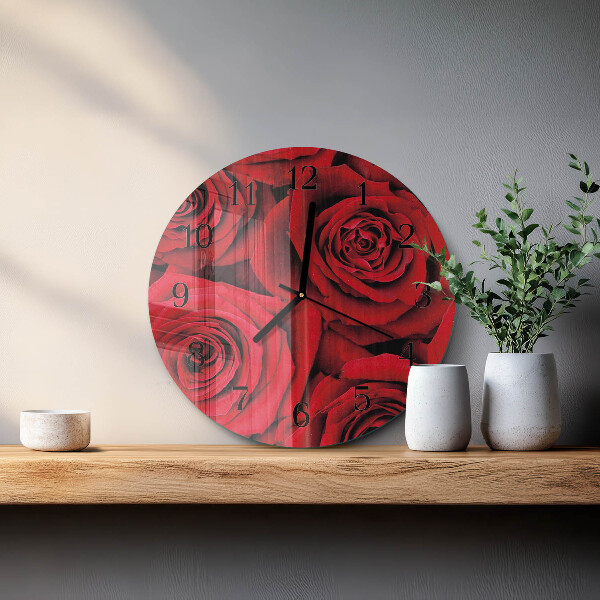 Reloj de pared redondo Rosas