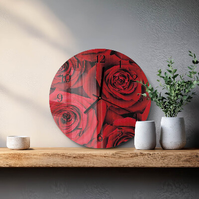 Reloj de pared redondo Rosas