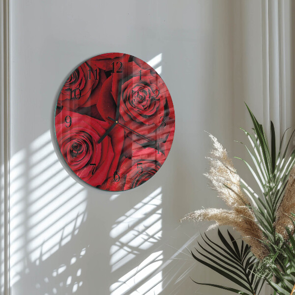Reloj de pared redondo Rosas