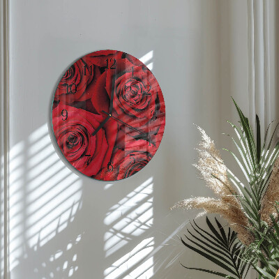 Reloj de pared redondo Rosas