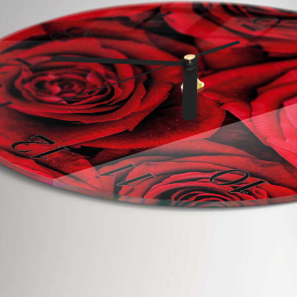 Reloj de pared redondo Rosas