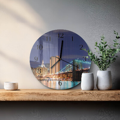 Reloj de pared redondo Puente horizontal