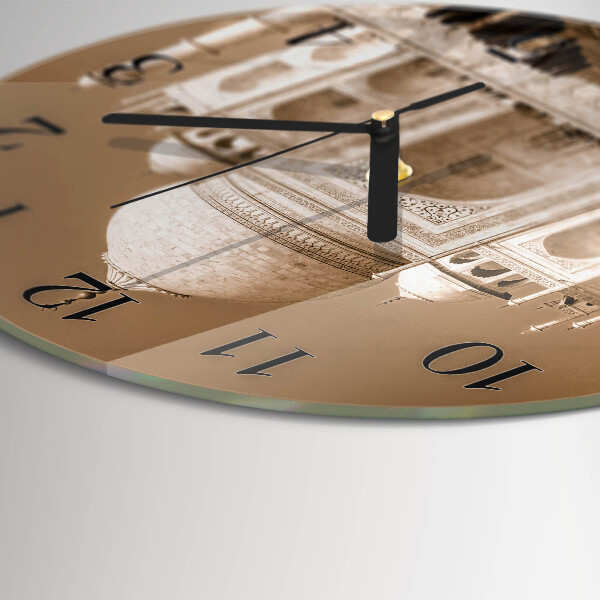 Reloj de pared redondo Taj Mahal Sepia