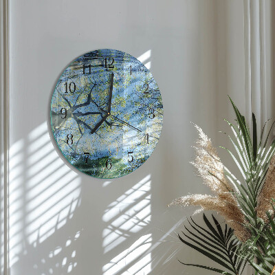 Reloj de pared redondo Árboles Agua