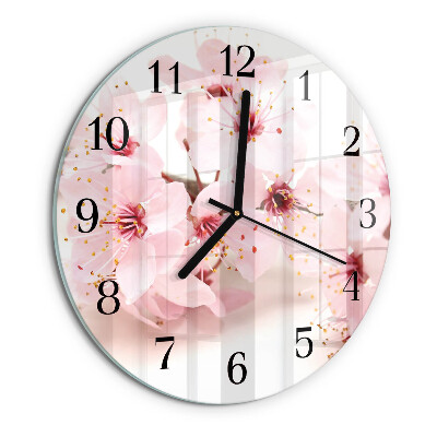 Reloj de pared redondo Flores