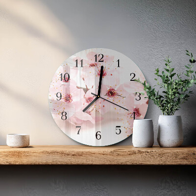 Reloj de pared redondo Flores
