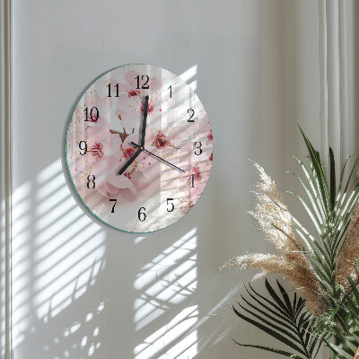 Reloj de pared redondo Flores