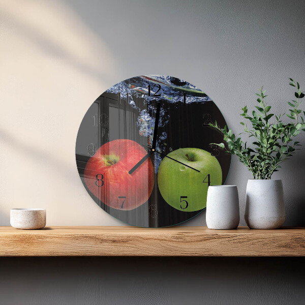 Reloj de pared redondo Manzanas