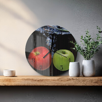 Reloj de pared redondo Manzanas