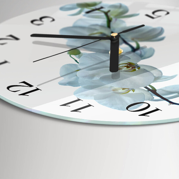 Reloj de pared redondo Orquídea