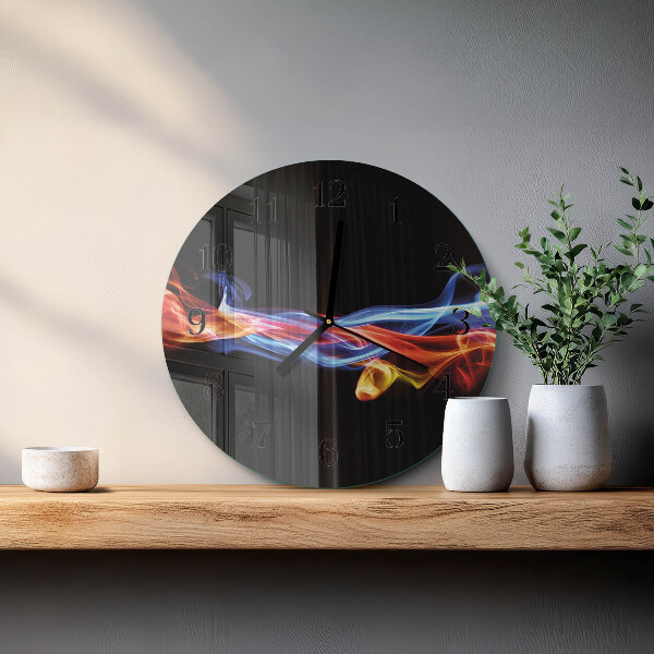 Reloj de pared redondo Humo abstracto