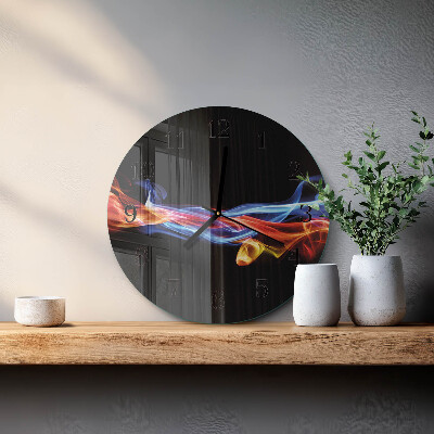 Reloj de pared redondo Humo abstracto