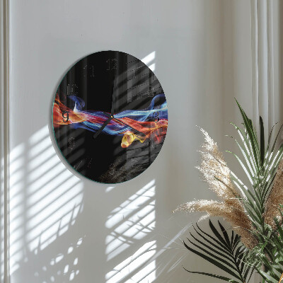 Reloj de pared redondo Humo abstracto